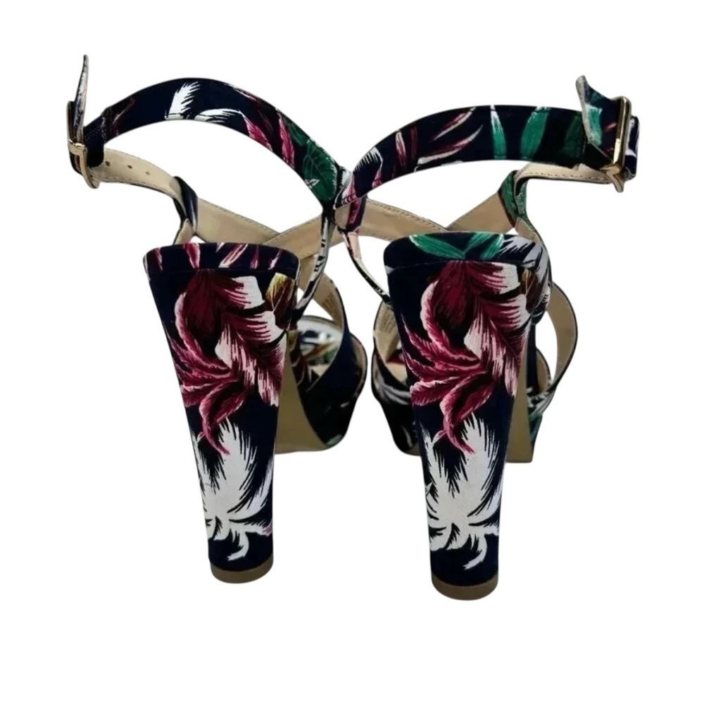 Bakers McCoy Size 8.5 Floral Tropical Heels Platforms Hawaiian - Picture 5 of 7